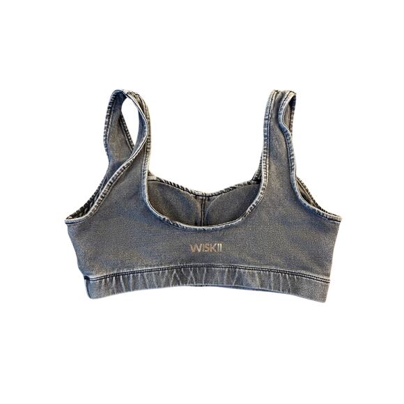 WISKII SPORTS BRA- VINTAGE BLACK DENIM - Picture 3 of 7